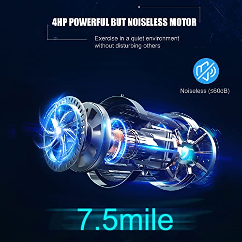 Image of Goplus 4.0HP Heavy Duty Folding Treadmill, Electric Foldable Superfit Treadmill with LED Touch Screen, Heart Rate Monitor, APP Control, Fatigue Button, Walking Running Machine for Gym, Home