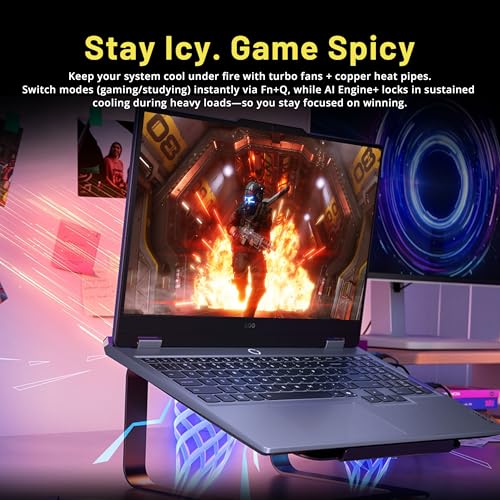Image of Lenovo LOQ 15.6 inch FHD 144Hz Gaming Laptop, Intel i5-13450HX, NVIDIA GeForce RTX 5050 8GB GDDR7, 64GB DDR5, 3TB Storage (2TB SSD +1TB Docking Station), Backlit Keyboard, Copilot, Wi-Fi 6, Win 11, Gray