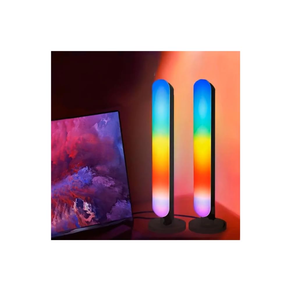 HUMAIZAR RGB Pickup Light Music Rhythm Lights Upgraded USB Model Christmas Decoration Desktop RGB Light Bar Music Rhythm Gaming Bar Light (in Built Remote Controlled)