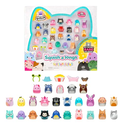 Squish-a-longs Mini-Squish 25-Pack (Wave 5 Style 1) - (25) 1 Mini-Squish 5 Accessories 1 Ring * Collectors Guide - Collect Trade & Play