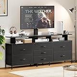 FABATO Mueble para TV de 160 CM - Mueble TV con Soporte de hasta 75', Cajonera para Recamara de 7 Cajones - Credenza con...