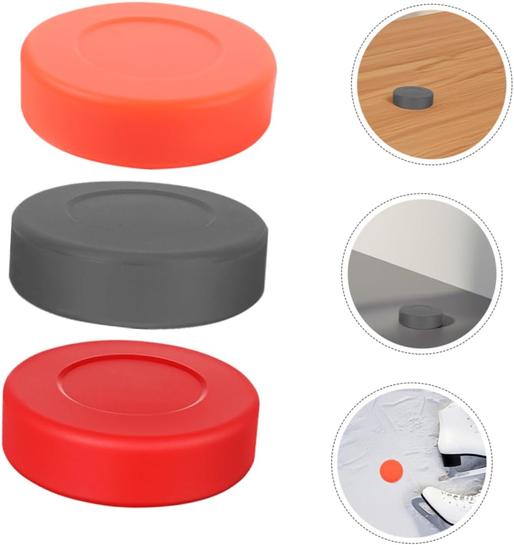Toyvian 6pcs Hockey Puck Display PVC Hockey Pucks Bulk Supplies Lightweight for Practice