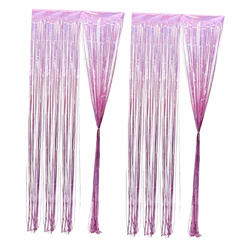 2pezzi Tende Frangia Glitterate Per Decorazioni Di Feste Tinsel Per Compleanni Matrimonio e Shower Per Sfondi Festivi e Atmosfere Vivaci