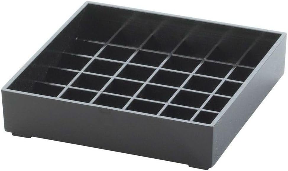CalMil Square Standard Drip Tray, Black, 4 x 4 inch - 12 per case.