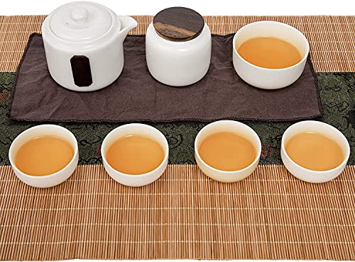 Draagbare Travel Tea Set,Witte Keramische Theeset, Theepot met Water Filler, Theekopjes voor 7 - Image 3