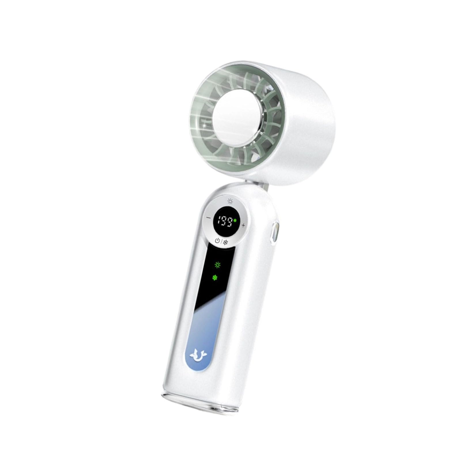 Elnwnnkc Multifunctional Folding Fan Low Noise Operations Small Handheld ABS Texture Suitable for Indoor and Outdoor Usage Foldable