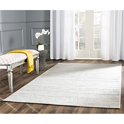 Safavieh Adirondack Collection 2'6" X 6' Ivory / Silver Adr113B Modern Ombre Non-Shedding Living Room Entryway Foyer Hallway Bedroom Runner Rug #TOP3