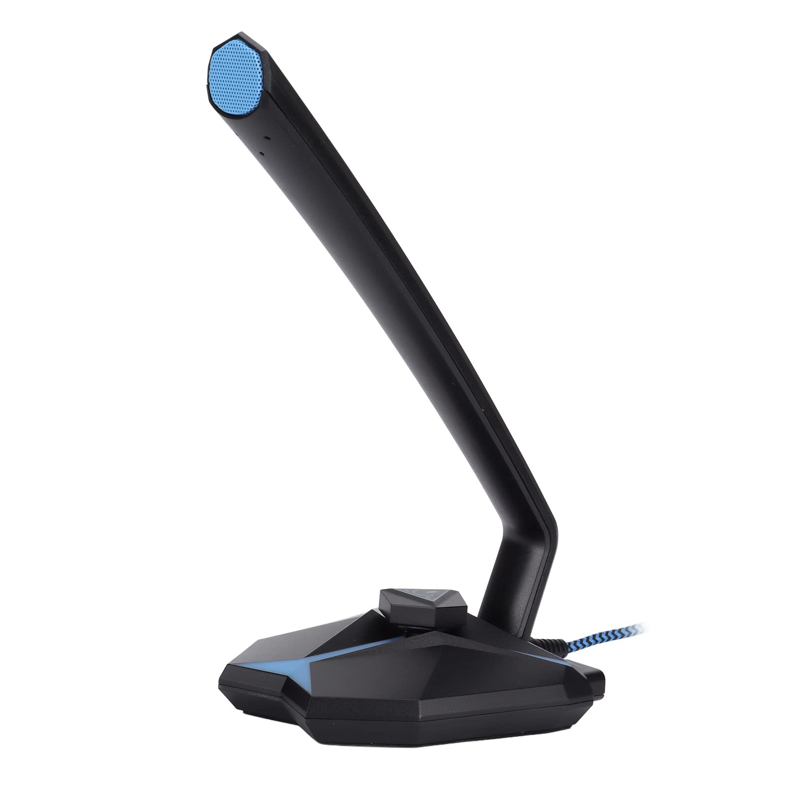 Bewinner Microfono USB per PC, Microfono Omnidirezionale per Computer da Scrivania con Indicatore LED Freddo, Angolo Regolabile, Microfono USB per PC per Riunioni di Ufficio di Gioco