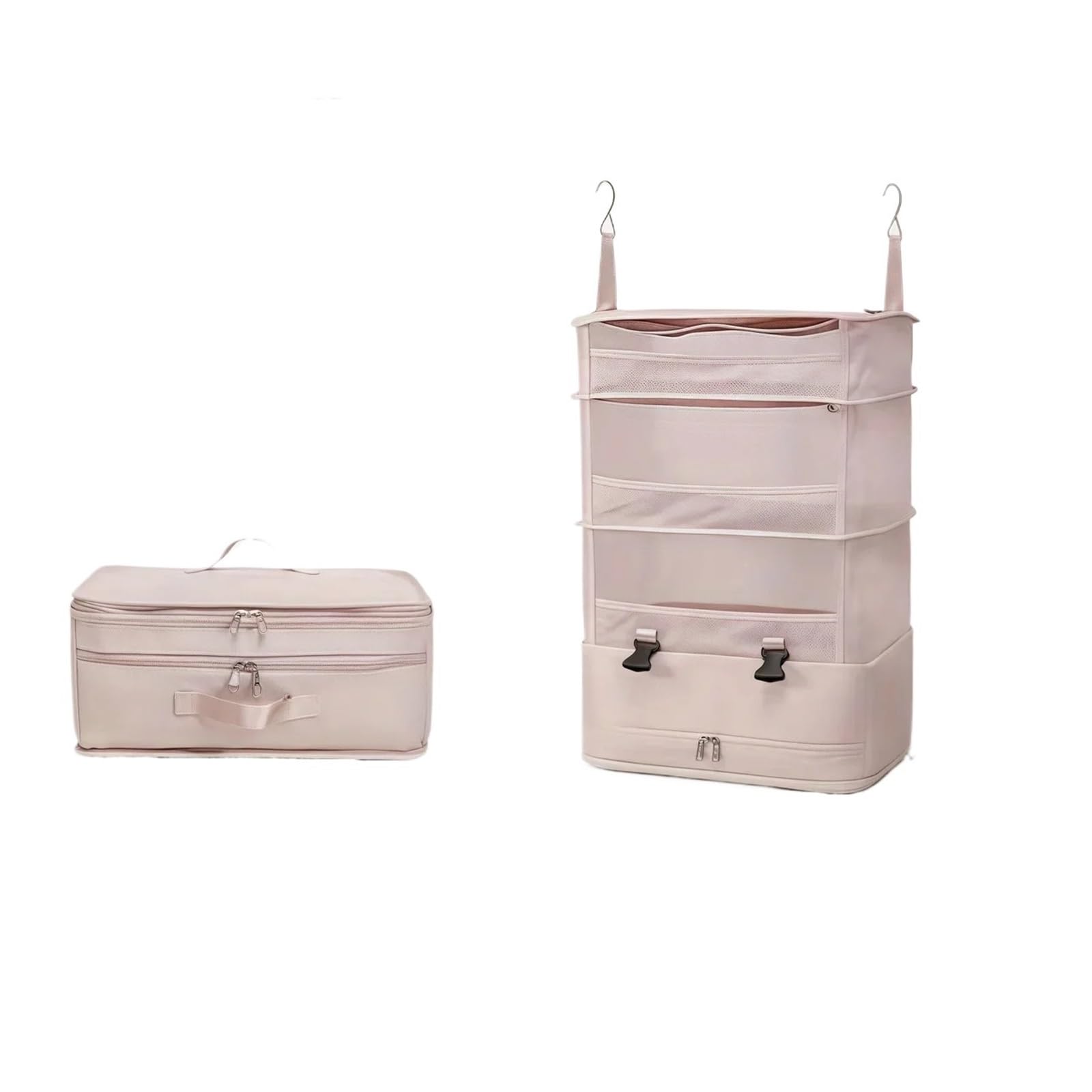 1pc 3-Layer Hanging Storage Bag, Multifunctional Organizer for Clothes & Home Goods(Khaki)