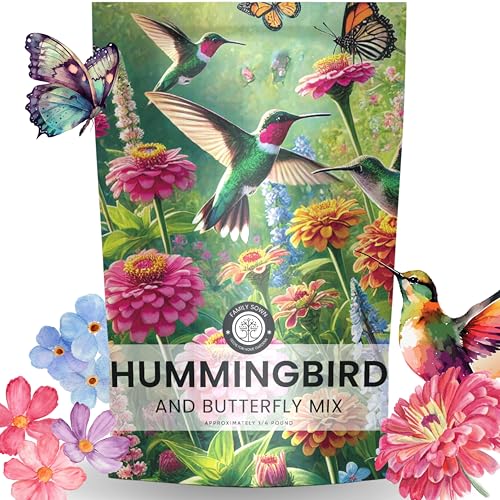Hummingbird Butterfly Mix - Bulk 1/4 Pound Pouch - 30,000 Flower Seeds for Planting - Wildflower Mix