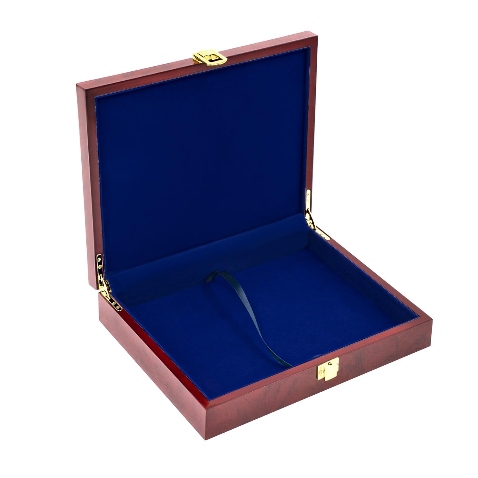 SAFE 5797 kasetka na monety z drewna korzeniowego Premium | w zestawie 3 aksamitno-niebieskie tablice na 60 sztuk monet 10€/20€ w kapsułach | format: 258 x 205 x 45 mm