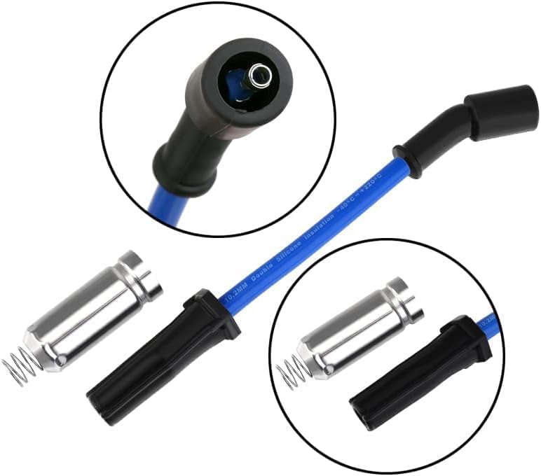 Miniatura 4 de Cable Master Cables de bujía de carreras de 0.402 in para Escalade Avalanche Camaro Colorado Corvette Express Impala Silverado Suburban Tahoe Canyon