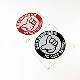 12cm Japanese JDM No Good Racing Car Sticker Reflective Motorcycle Decal Bumpers (2PCS)