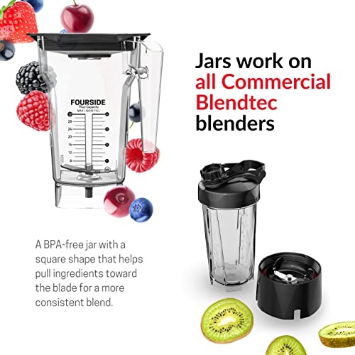 Blendtec Stealth X 885 commercial blender jar close-up