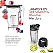 Blendtec Connoisseur 825 SpaceSaver - Commercial-Grade Blender - FourSide Jar with Vented Gripper Lid - Black