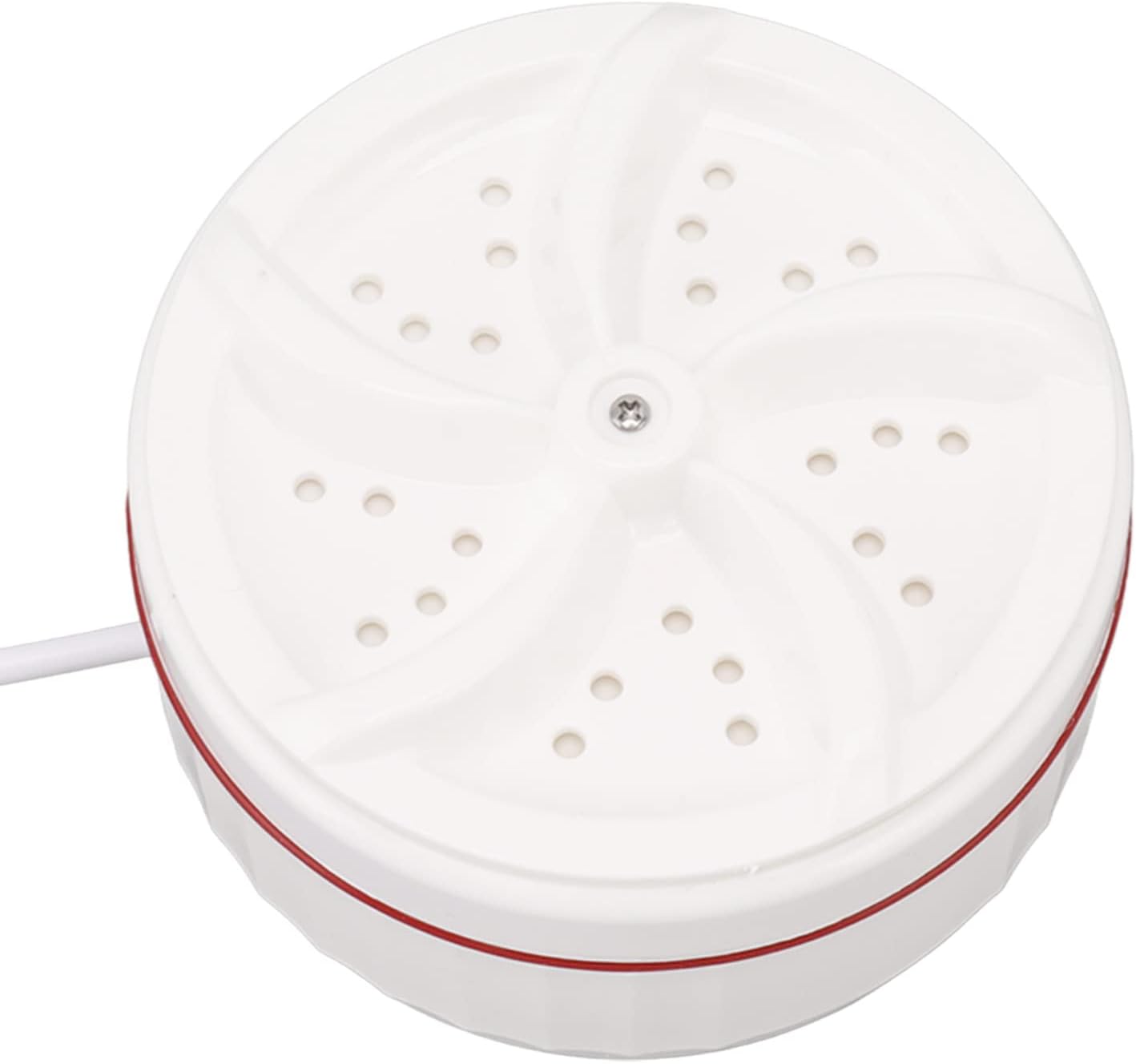 Small Washing Machine, 50 Seconds Forward Reverse 6kg Capacity Ultrasonic Turbine Washing Machine 27W for Dormitory for Travel
