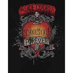 Générique Alice Cooper T Shirt Schools Out Dagger Distressed Nouveau Officiel Homme Noir - Les Beatles, Paul McCartney, John Lennon, RIngo Starr, George Harrison Générique Alice Cooper T Shirt Schools Out Dagger Distressed Nouveau Officiel Homme Noir – Image 3