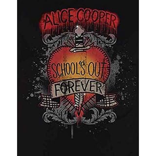 Générique Alice Cooper T Shirt Schools Out Dagger Distressed Nouveau Officiel Homme Noir - Les Beatles, Paul McCartney, John Lennon, RIngo Starr, George Harrison Générique Alice Cooper T Shirt Schools Out Dagger Distressed Nouveau Officiel Homme Noir – Image 3