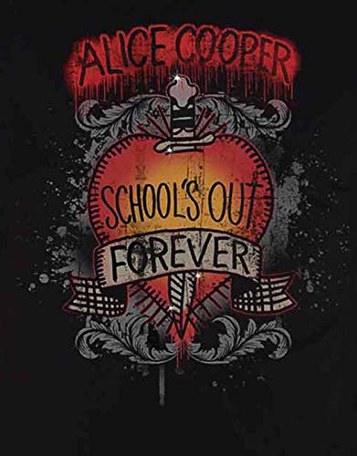 Générique Alice Cooper T Shirt Schools Out Dagger Distressed Nouveau Officiel Homme Noir - Les Beatles, Paul McCartney, John Lennon, RIngo Starr, George Harrison Générique Alice Cooper T Shirt Schools Out Dagger Distressed Nouveau Officiel Homme Noir – Image 4