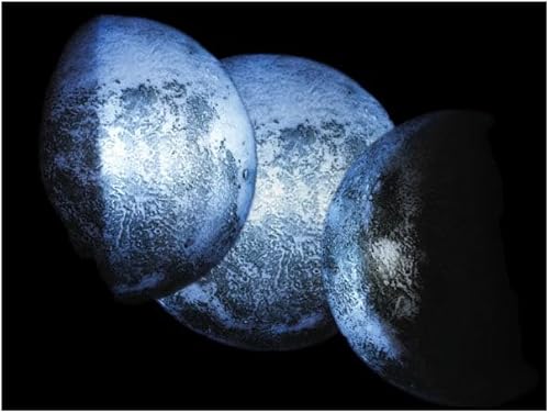 Miniatura 9 de ART & ARTIFACT Luz nocturna de luna, luz inalámbrica para colgar en la pared con control remoto, luz nocturna