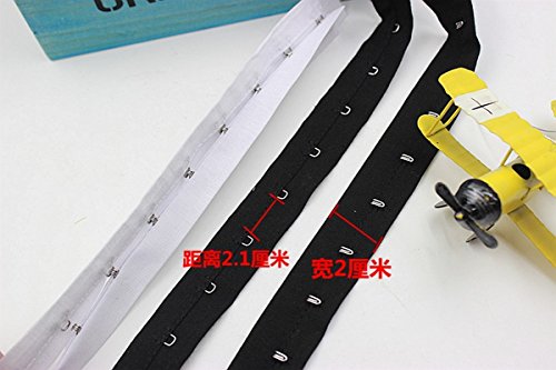 5.5 Yards (5M) Hook And Eye Tape,Hook And Eyes White Satin Ribbon Tape For Sewing Projuct (White) #TOP5