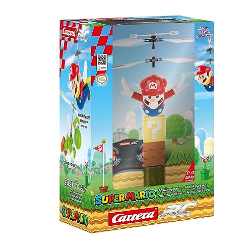 Carrera 501032 RC Super Mario - Flying Cape Mario │ Ferngesteuerter Elektro-Helikopter f&uuml;r drinnen & drau&szlig;en │ mit Ersatz-Rotorbl&auml;ttern & Fernbedienung │ Spielzeug f&uuml;r Kinder ab 8 Jahren & Erwachsene