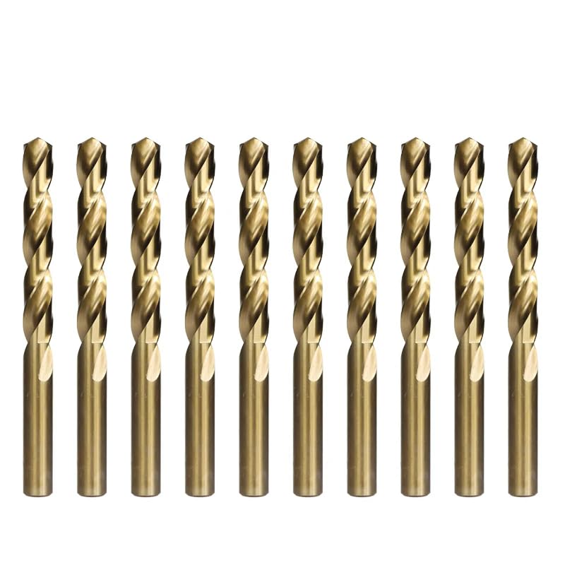 10pc 1.0-13mm Cobalt Coated Twist Drill Bit Set HSS M35 Drill Bit for Wood/Metal Hole Cutter,13.0mm