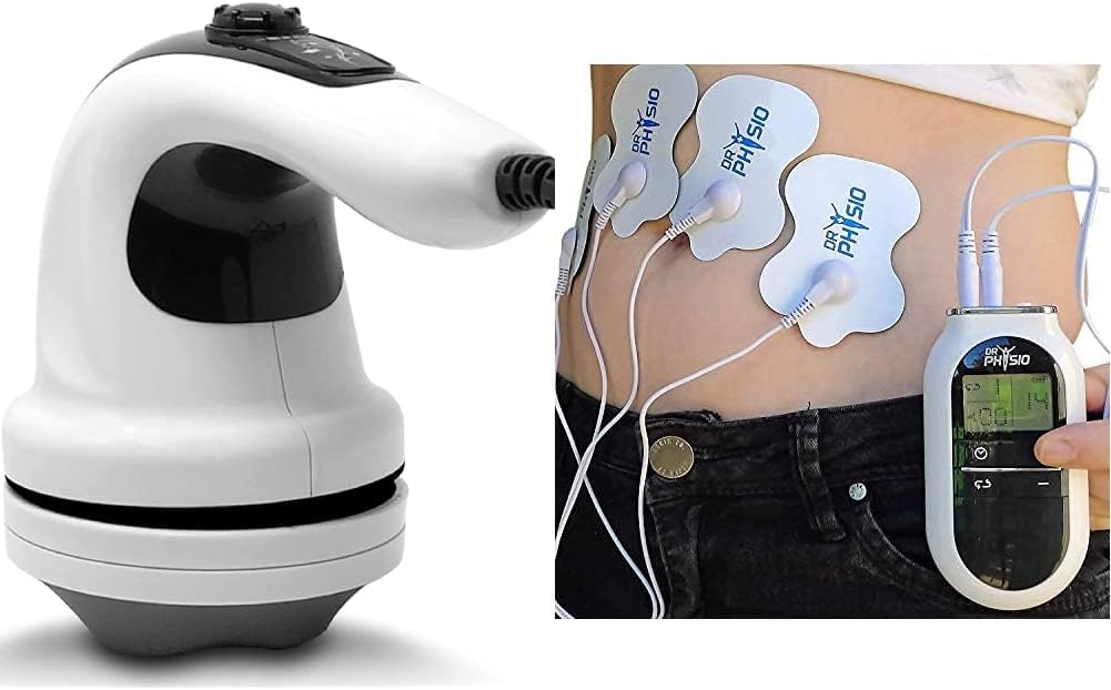 Dr Physio Electric Full Body Massager For Pain Relief of Back, Leg & Foot & Dr Physio Electrical Nerve Stimulation Pulse Massager Digital Massage Machine for Body (White)