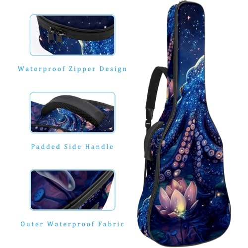 Sac guitare étanche avec double sangle et 2 poches de rangement amples - 4