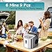 EUHOMY Ice Maker Countertop, Portable Ice Machine with Carry Handle, 26.5lbs Per Day, 9 Cubes in 6 Mins, Auto-Cleaning, with Basket and Scoop, for Home, Kitchen, Camping, RV (Silver)
