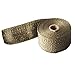 LEDAUT Heat Shield Insulation with Ties for Pipe 16' Roll Titanium Motorcycle Exhaust Tape Thermal Protection