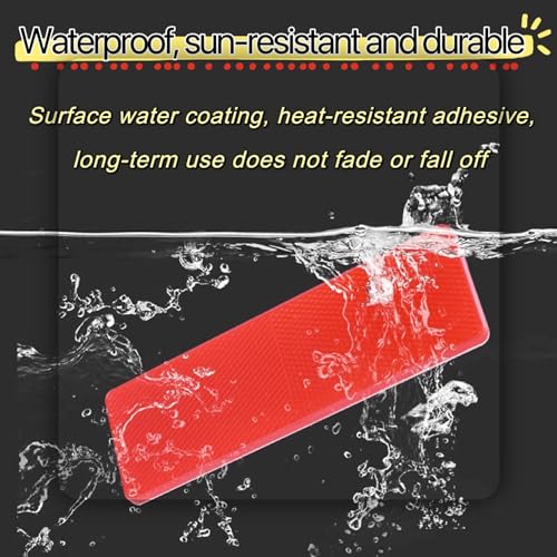 Smseace 10pcs Red/Yellow/White Round Reflector With Center Mounting Hole With 10pcs #8x3/4''(M4x20mm) 304 Stainless Steel Screw Used For