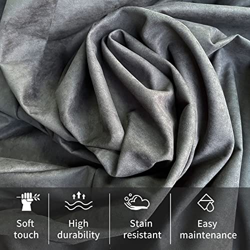 Anuwaa Bean Bag Chair Cover - Soft Suede Fabric Bean Bag Cover, Washable Lazy Sofa Bed Cover, Sack Bean Bag Chair For Adults And Teens, Living Room Furniture, 4Ft Grey(Cover Only, No Filler) #TOP3