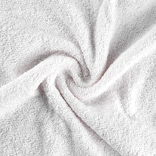 SweetNeedle Bath Towels, Set of 4 Bathroom Bath Sheets White, 70x140 cm, 100% Cotton, Quick Dry, Light Weight - Image 3