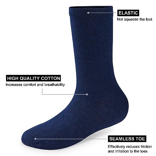 Girls Boys Crew Socks: 4 Pairs Daily Wear with Kids School Uniform2