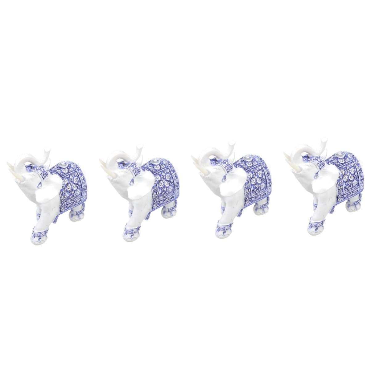 MAGICLULU 4 Statuette Di Elefanti Portafortuna in Resina Decorazione Per La Casa