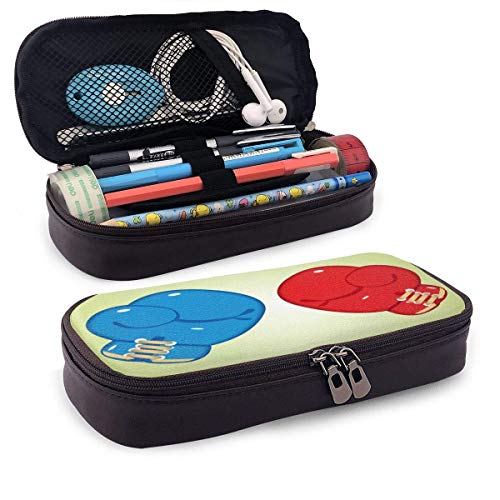 Preisvergleich Produktbild Boxhandschuhe Ledermäppchen mit Stifthalter, Briefpapier mit großer Kapazität, Kosmetiktasche, Bluetooth-Headset