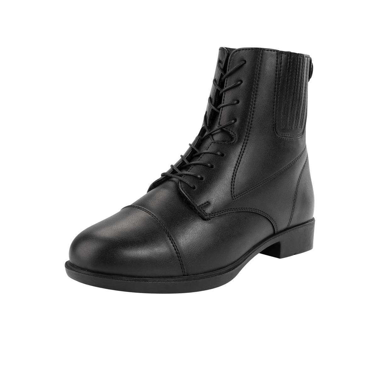 Vegane Reit-Stiefelette BZ LACE Winter« - Zip-Boot - Veganer Reit-Schlupf-Schuh - Komfortinnensohle - Schnürung - Teddyfutter - Hautverträglich - Atmungsaktiv