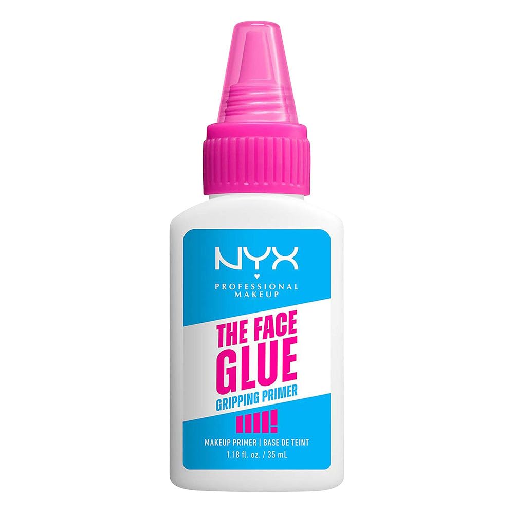NYX Professional Makeup Face Glue Setting Spray, spray fijador de maquillaje transparente, acabado ligero y fórmula waterproof, resistente a transferencia, duración 24H, 60ml – Tono Transparente - Translúcido