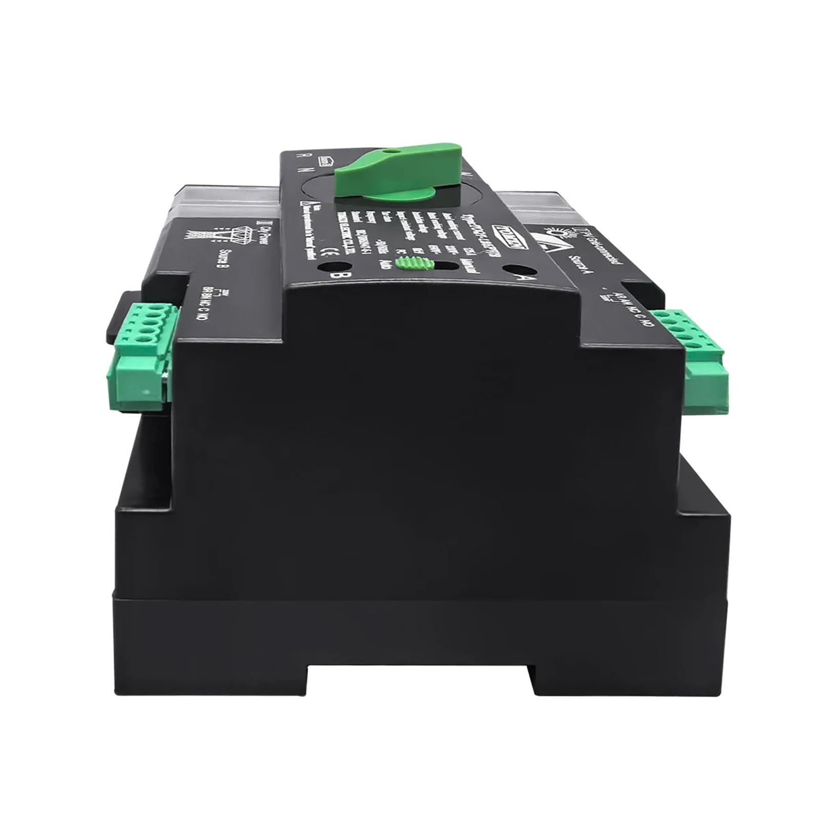 Szyna DIN 3-fazowa do PV 2P3P4P 63A 100A 125A 230V Dual Power, automatyczny transfer elektryczny przełącznik wyboru, nieprzerwany (2P L N 220V-230V, 63A)