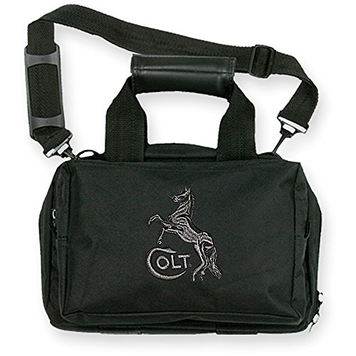 Bulldog Cases Deluxe Mini Range Bag with Strap and Colt Logo, Black