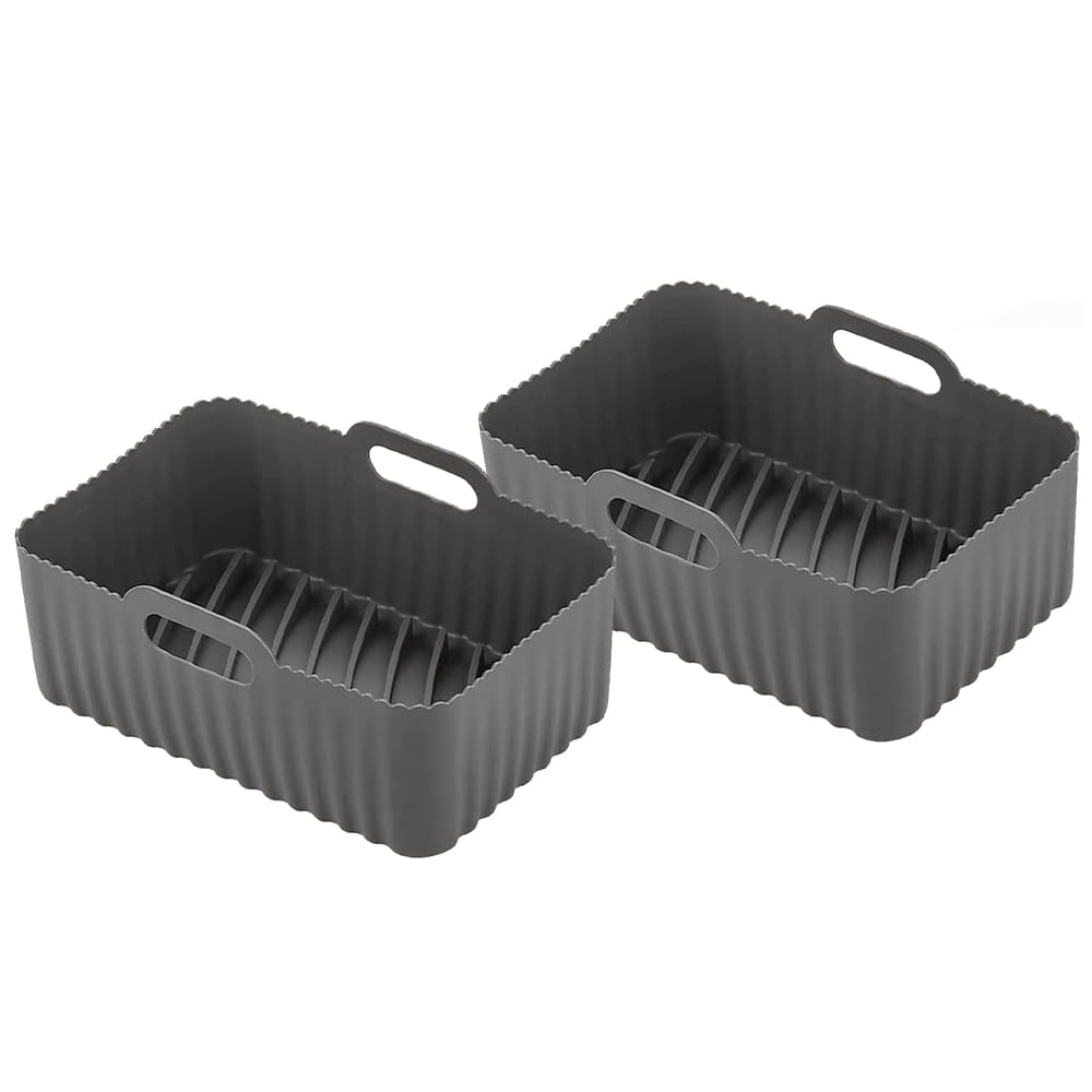 Easylife Reusable Air Fryer Silicone Liners (Pack of 2). Food-Grade Silicone Air Fry Liners. Non-Stick Airfryer Silicone Liners. Air Fryer Oven Liners. Air Fryers Accessories - Fully Guaranteed