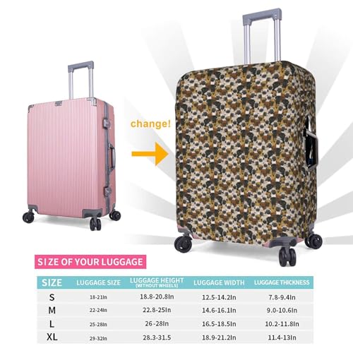 Housse de protection pour bagage Pug blanc valise cabine polyester S