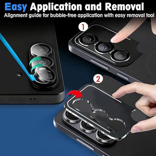 Image of Lensarmor Compatible with Galaxy S26 / S26 Plus Black Camera Lens Protector (1 Pack) - Premium 9H Tempered Glass, Military-Grade Protection, Ultra-Clear Transparency & Case-Friendly Design