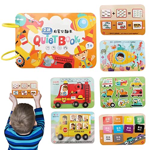 Livros Quietos para Crianças - Preschool Learning Activities Sticker Book Thicker Paper Montessori A