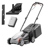 Litheli Tondeuse à Gazon sans Fil 20V, 33 cm, Batterie 5,0Ah Incluse, Moteur Brushless, Hauteur de Coupe Réglable 25–65 mm, Bac 35 L, pour Pelouses Jusqu’à 300 m²