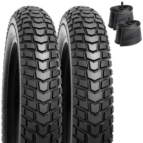 2-PCS 20" Heavy Duty E-Bike Tires 20x4.0/98-406 and 2-PCS Bike