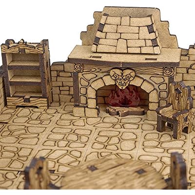 TowerRex Dungeon D&D Terrain, Tabletop Battle Map, DND Accessories, Set for Dungeons & Dragons, Pathfinder, Warhammer, Wargaming Terrain, TTRPG Scenery Kit for 28mm 32mm Miniatures