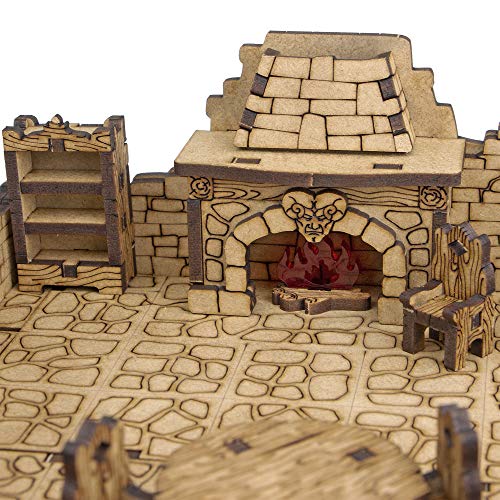 TowerRex Dungeon D&D Terrain, Tabletop Battle Map, DND Accessories, Set for Dungeons & Dragons, Pathfinder, Warhammer, Wargaming Terrain, TTRPG Scenery Kit for 28mm 32mm Miniatures by TowerRex - Image 6