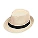 Produktbild DOUYUAN Kinder Sonnenhut Kinder Sommer Strand Strohhut Jazz Panama Stamm Fedorahutes British Hut Atmungs Mädchen Junge Sonnenblende Babymütze (Color : C001 4)